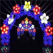 Outdoor Park Led Hiina uusaasta siidilillede latern Müüa